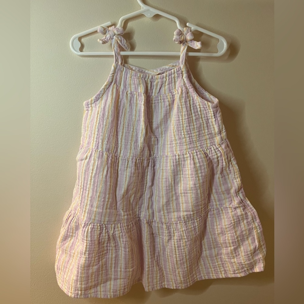 Cat & Jack Girls Pink Striped Dress Size 4T